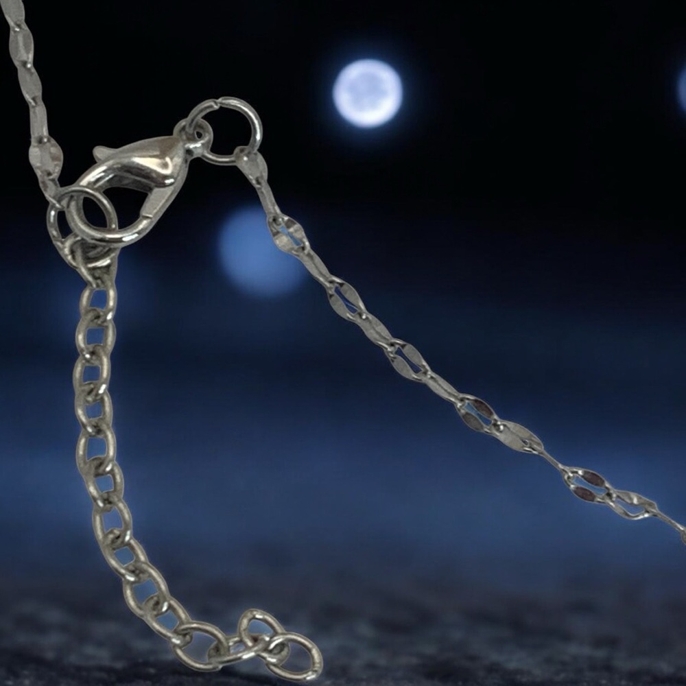 Fairy Moon Elegant Silver Pendant Necklace - Picture 6 of 6